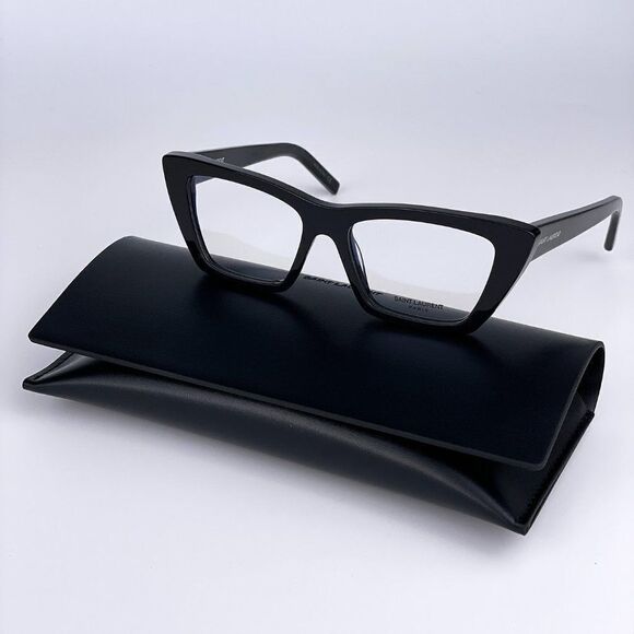 NEW Saint Laurent SL291 001 Black Cat Eye Blue Block Women Eyeglasses main image 8